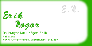erik mogor business card