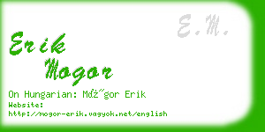 erik mogor business card